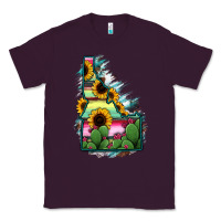 Plum Idaho Map Sunflower Cactus Serape Classic Tee - RanaPortraitStore