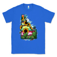 True Royal Idaho Map Sunflower Cactus Serape Classic Tee - RanaPortraitStore