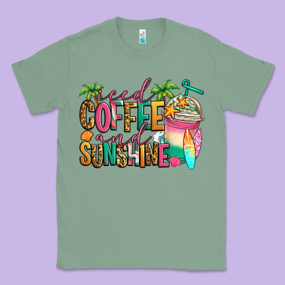 Iced Coffee And Sunshine Summer Classic Tee Designed By Jasminsmagicworld