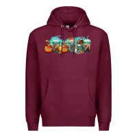 Burgundy american football coffee cups Premium Hoodie - Jasminsmagicworld