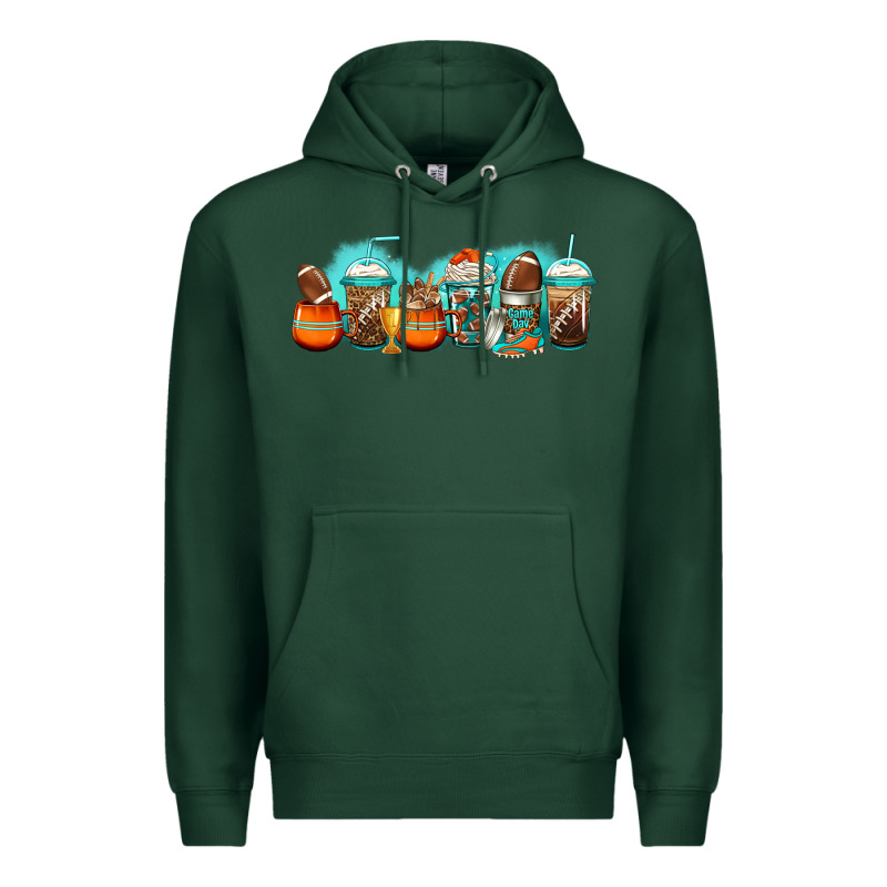 American Football Coffee Cups Premium Hoodie by Jasminsmagicworld | Teevron
