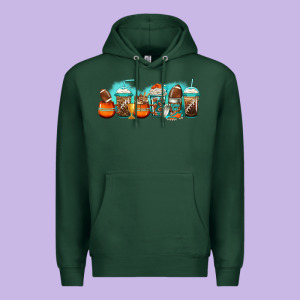 American Football Coffee Cups Premium Hoodie Designed By Jasminsmagicworld