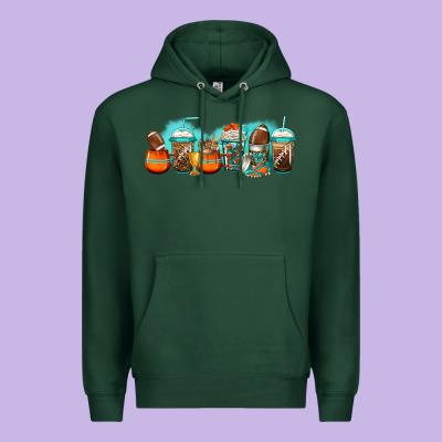 American Football Coffee Cups Premium Hoodie Designed By Jasminsmagicworld