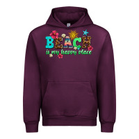 Mauve Wine beach is my happy place Urban Hoodie - AdoDesignShop