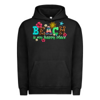 Pigment Black beach is my happy place Urban Hoodie - AdoDesignShop