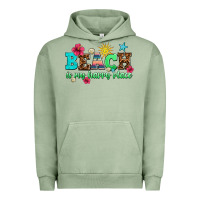 Pigment Oil Green beach is my happy place Urban Hoodie - AdoDesignShop