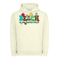 Pigment Pistachio beach is my happy place Urban Hoodie - AdoDesignShop