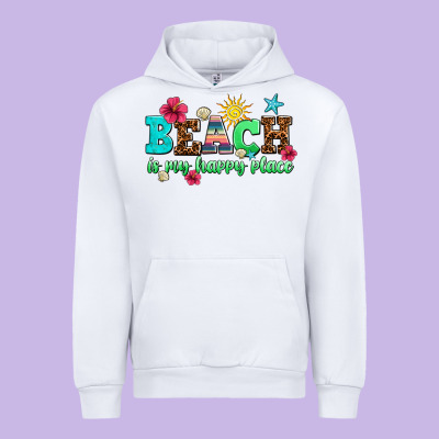 Beach Is My Happy Place Urban Hoodie Designed By Adodesignshop