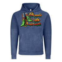 Vintage Denim steppin into juneteenth heels Vintage Hoodie - CowGirlArtShop