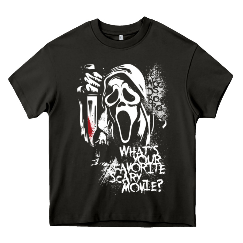 Scream Favorite Scary Movie Heavy Core Tee by minhPixels | Teevron