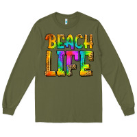 Army Green beach life Long Sleeve Tee - Jasminsmagicworld