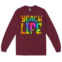 Burgundy beach life Long Sleeve Tee - Jasminsmagicworld