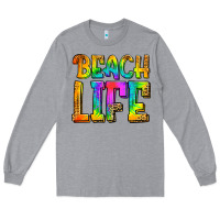 Heather Grey beach life Long Sleeve Tee - Jasminsmagicworld