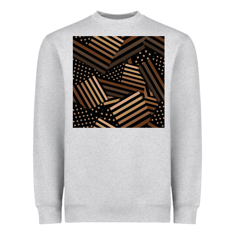 Melanin American Flag Seamless Pattern Heavyweight Sweatshirt by BundleAndBundleShop | Teevron