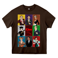 Chocolate Brown Clue Movie Heavy Core Tee - minhPixels