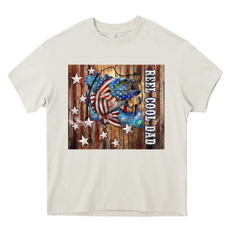 Western Reel Cool Dad American Flag Bass Heavy Core Tee by LillyAllenDesigns | Teevron