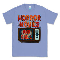 Colony Blue Horror Movies and Chill Classic Tee - texasbilliewilder