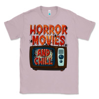 Lilac Horror Movies and Chill Classic Tee - texasbilliewilder