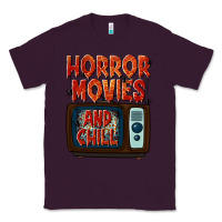 Plum Horror Movies and Chill Classic Tee - texasbilliewilder