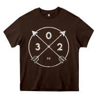 Chocolate Brown Delaware Area Code 302 State Pride Souvenir Gift Arrow Heavy Core Tee - minhPixels