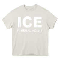Cream ICE Federal Agent Halloween Costume Police Immigration Shirt Heavy Core Tee - minhPixels