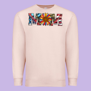 Mom With Sunflower Premium Sweatshirt Designed By Artiststas