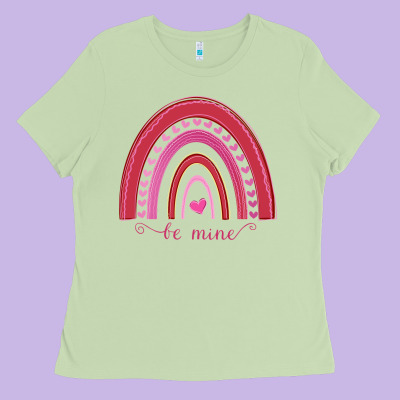 Valentines Day Rainbow Ladies Tee Designed By Bettercallsaul