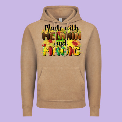 Made With Melanin And Magic Vintage Hoodie Designed By Cowgirlartshop