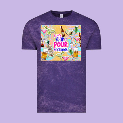 Let's Make Pour Decisions Vintage Tee Designed By Tumblerdesignbyshophia