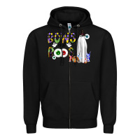 Black Bows and Boos Y'all Zipper Hoodie - CowhideDigitalArt