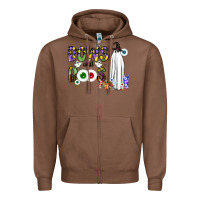 Chestnut Bows and Boos Y'all Zipper Hoodie - CowhideDigitalArt