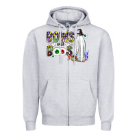 Heather Grey Bows and Boos Y'all Zipper Hoodie - CowhideDigitalArt