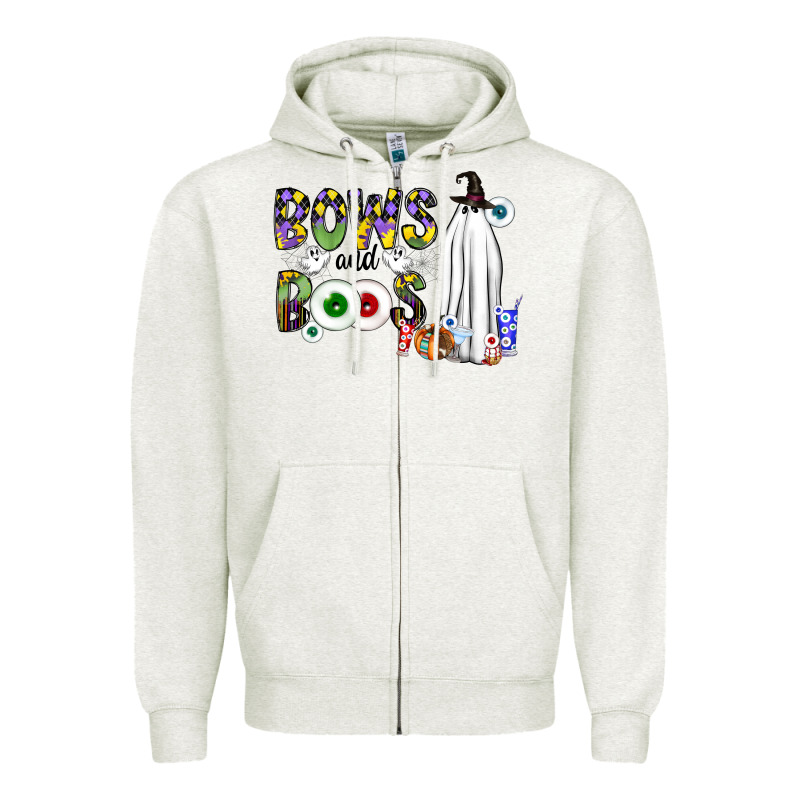 Bows And Boos Y'all Zipper Hoodie by CowhideDigitalArt | Teevron