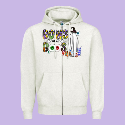 Bows And Boos Y'all Zipper Hoodie Designed By Cowhidedigitalart