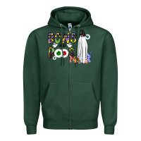 Sports Green Bows and Boos Y'all Zipper Hoodie - CowhideDigitalArt