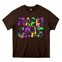 Chocolate Brown mardi gras Heavy Core Tee - JahusDesignShop