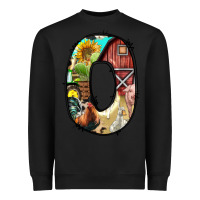 Black farm life alphabet lowercase letters o Heavyweight Sweatshirt - BundleAndBundleShop