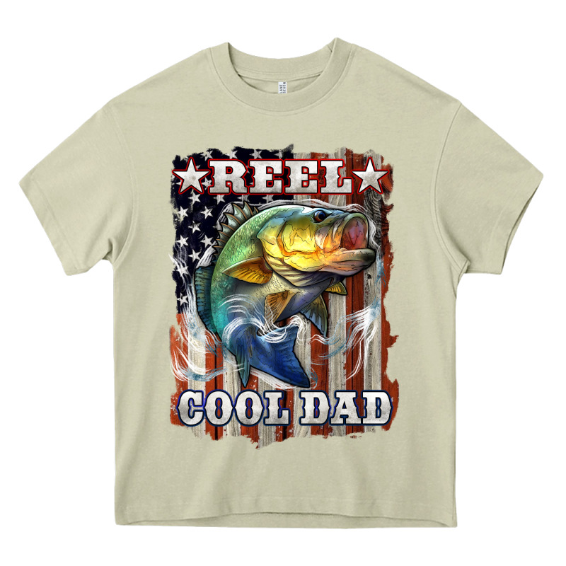 Reel Cool Dad Bass 4th Of July Heavy Core Tee by LillyAllenDesigns | Teevron
