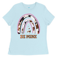 Baby Blue Valentines Day Rainbow, Valentines Day Rainbow Cowhide, Ladies Tee - Bettercallsaul