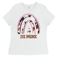 White Valentines Day Rainbow, Valentines Day Rainbow Cowhide, Ladies Tee - Bettercallsaul
