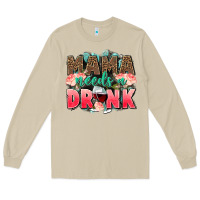 Mushroom Mama needs a drink mothers day Long Sleeve Tee - CowGirlArtShop