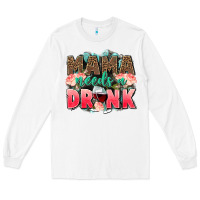 White Mama needs a drink mothers day Long Sleeve Tee - CowGirlArtShop