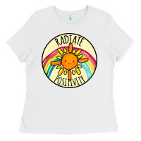 White Radiate Positivity Ladies Tee - Bettercallsaul