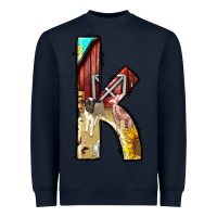 Navy farm life alphabet lowercase letters k Heavyweight Sweatshirt - BundleAndBundleShop