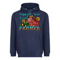 Navy western support your local farmer Heavyweight Hoodie - Artiststas