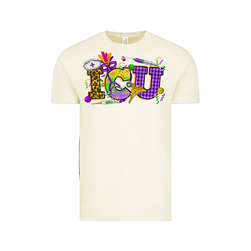 Mardi Gras Icu Nurse Vintage Tee by HowdyJamesFarm | Teevron