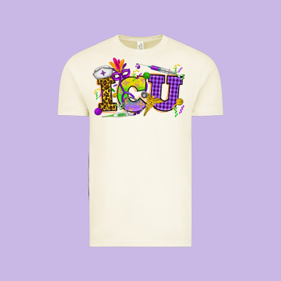 Mardi Gras Icu Nurse Vintage Tee Designed By Howdyjamesfarm