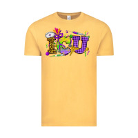 Vintage Mustard Mardi Gras ICU Nurse Vintage Tee - HowdyJamesFarm