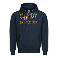 Navy Candy Inspector Zipper Hoodie - CowhideDigitalArt