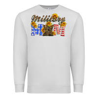 Dove Grey military mom with soldier boots Premium Sweatshirt - Artiststas